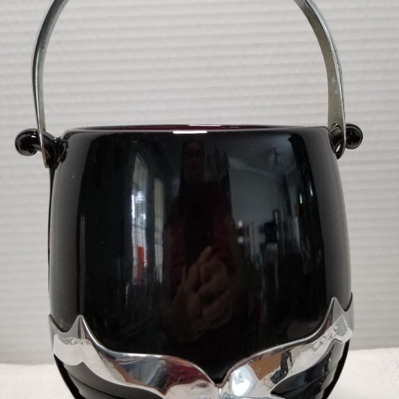 Vintage Farber Bros and Cambridge Glass Tally Ho Amethyst Ice Bucket - Picture 5 of 8